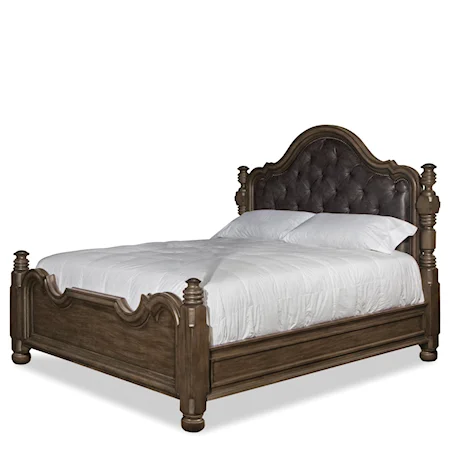 Queen Poster Bed with Adjustable Posts